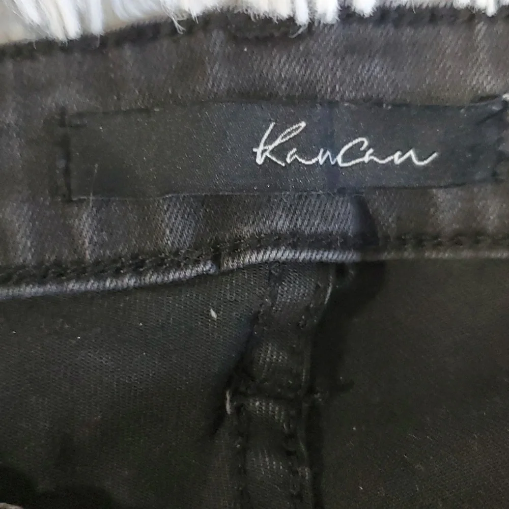 Kancan woman's gray black distressed crop stretch jeans size 27 - Picture 9 of 16